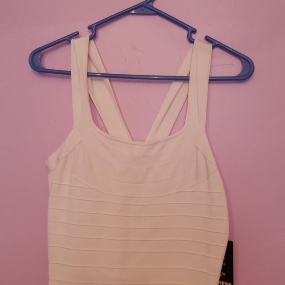 NWT Express White bandage dress, sz S - Picture 2 of 3